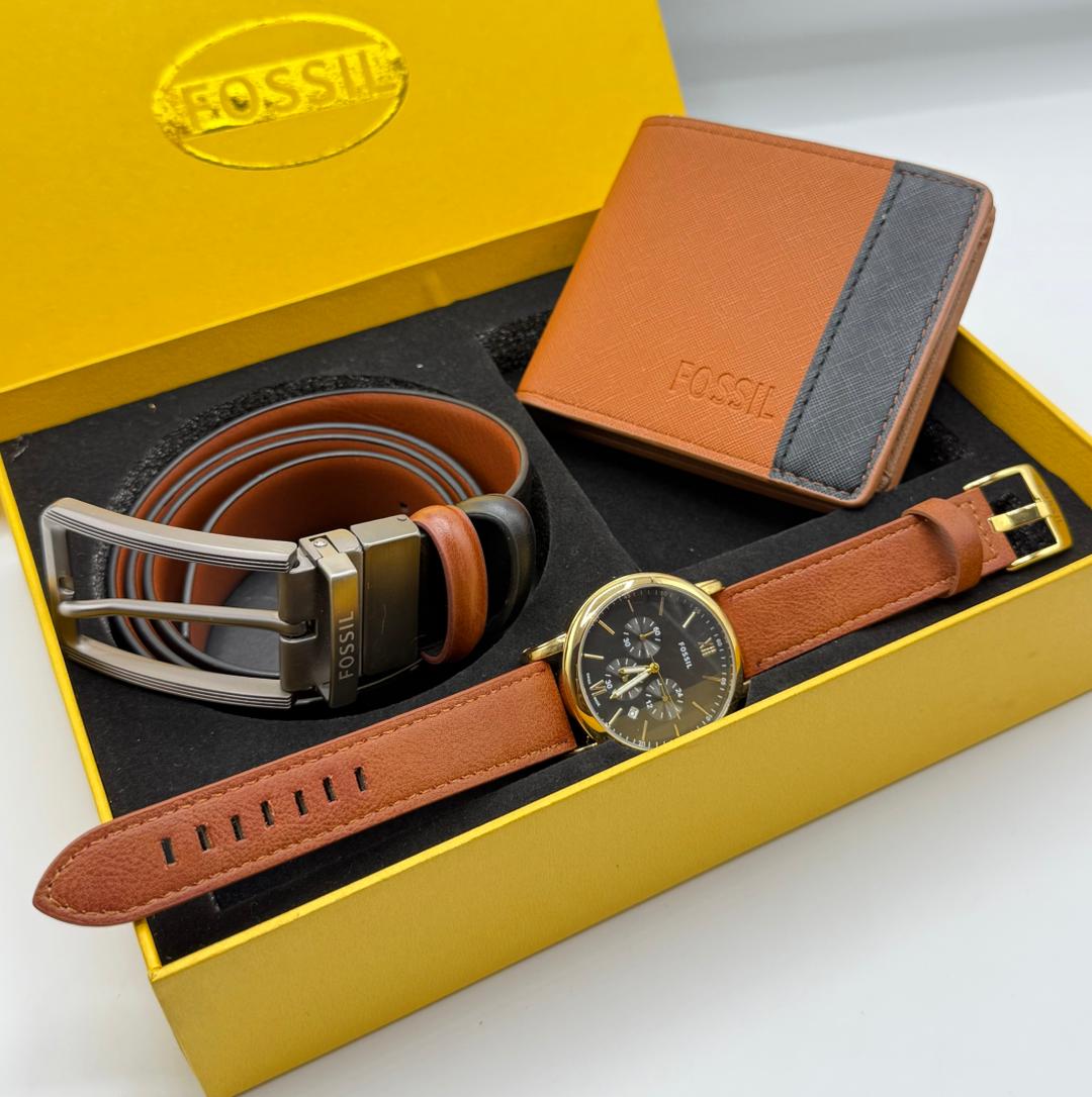 Fossil Gift Set — Tan Or