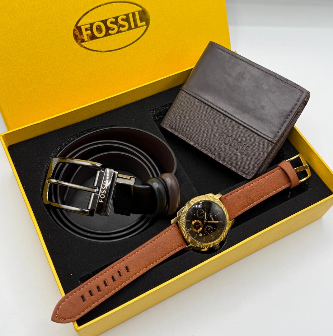 Fossil Gift Set — Cognac Or