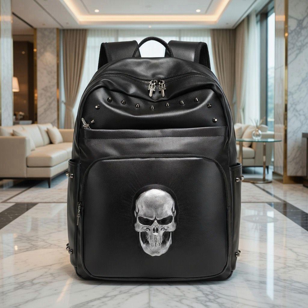 Silver Skull Backpack