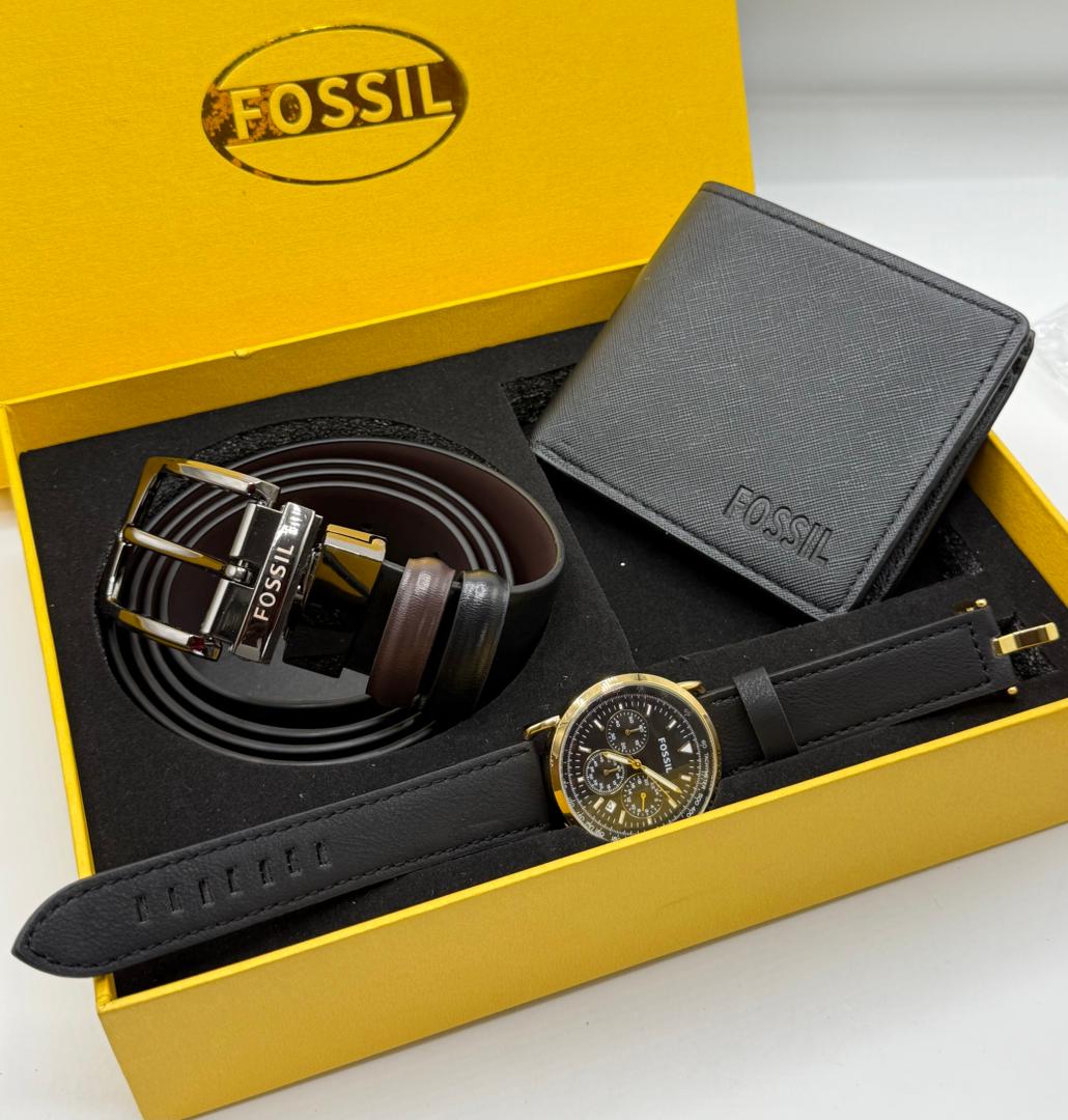 Fossil Gift Set — Noir Or Chrono
