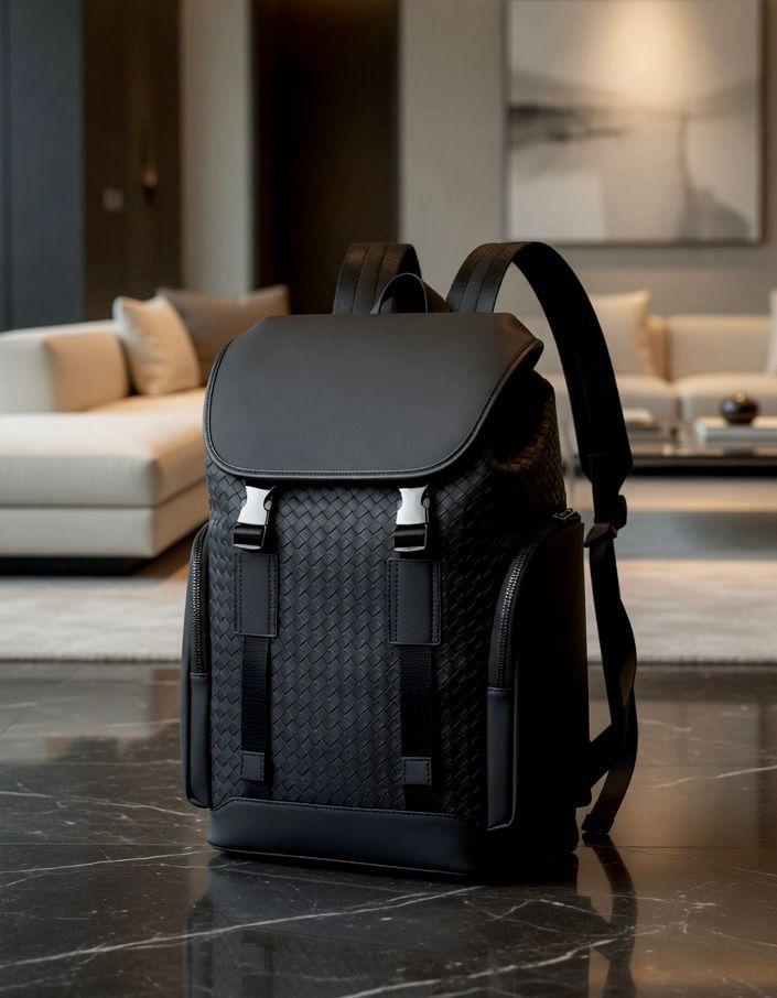 Intrecciato Noir Rucksack