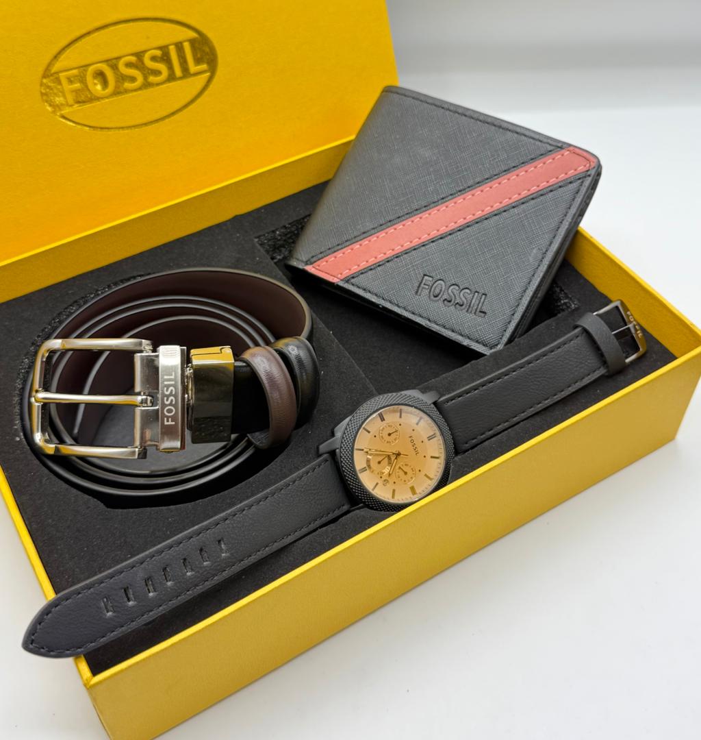 Fossil Gift Set — Noir Or Corail