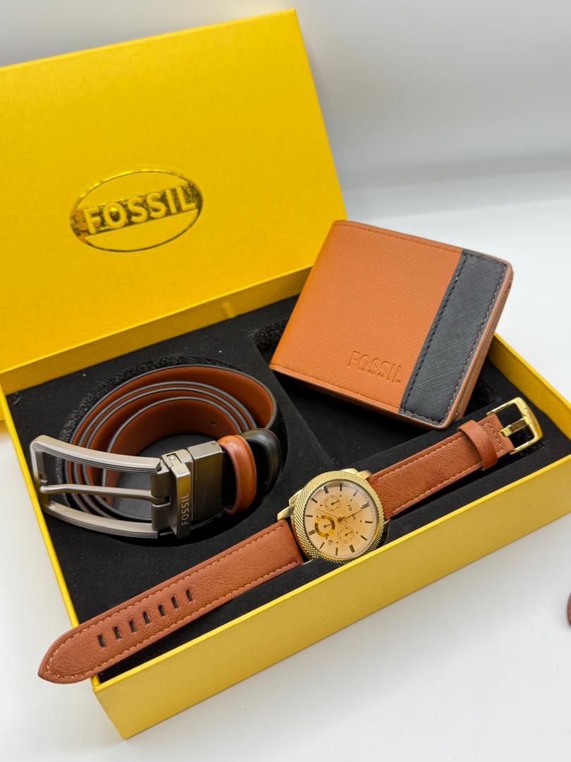 Fossil Gift Set — Cognac Or Bicolore
