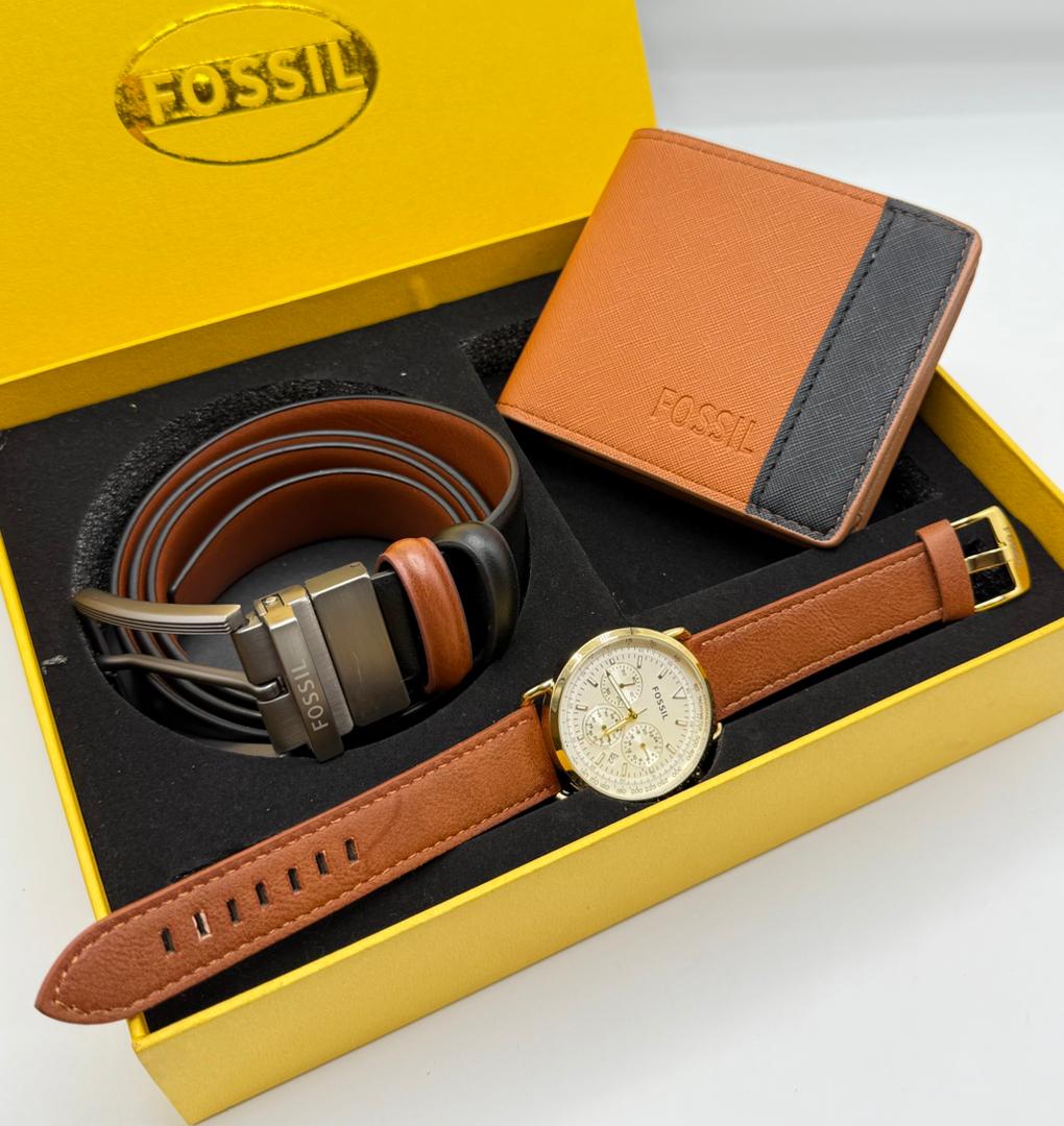 Fossil Gift Set — Tan Ivoire