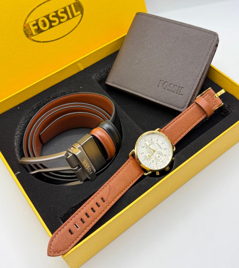 Fossil Gift Set — Cognac Ivoire